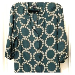 Banana Republic Green circle blouse